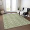 Homeroots 3' X 5' Green And Ivory Geometric Washable Indoor Outdoor Area Rug 599616 - alternate 3