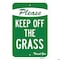 Signmission Please Keep Off The Grass Thank You, Heavy-Gauge Aluminum, 18" x 24", A-1824-24872 A-1824-24872 - alternate 2
