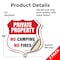 Signmission Private Property Shield Sign No Camping, 18 inch X 18 inch, Vinyl Decal, 2PK SHI-D-2PACK-18-441 - alternate 3