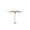 Bambrella 6.5'x10' Rectangular Bamboo Market Umbrella w/1.5" Pole Diameter-Ice White Canopy 2mX3m REC-L38-IW - alternate 1