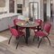 Regency Round Kahlo Breakroom Table W/ 4 M Stack Chairs, 36 in W, 36 in L, Noble Oak TPL36RNDNOBK47BY - alternate 2
