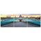Homeroots Set of Three Blue Gray And Yellow Acrylic Square Hanging Wall Decor, 3PK 372138 - alternate 1