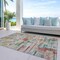 Homeroots 9' X 12' Terra Cotta Green And Brown Striped Washable Indoor Outdoor Area Rug 603525 - alternate 4