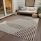 Homeroots 5' X 8' Brown And Beige Geometric Washable Indoor Outdoor Area Rug 597608 - alternate 7