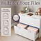 Lavish Home 2 Drawer File Cabinet Wooden Lateral Filing Cabinet with 2 Storage Drawers and Adjustable File Bars 80-FC-2D-W - alternate 4