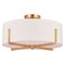 Vaxcel Surrey 18in W Natural Brass Mid-Century Modern Semi Flush Mount Ceiling Light C0277 - alternate 1