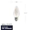 Bulbrite Fiesta 4 Watt Dimmable F15 LED Filament Medium (E26) Base - 2700K (Warm White), 320 Lumens, 4PK 862789 - alternate 3