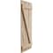 Ekena Millwork Rustic Three Board Spaced Board-n-Batten Hand Hewn Faux Wood Shutters w/Z-Board, 17 1/2W x 64H, PR SHUBSZ17X64HHPR - alternate 6