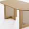 Homeroots 67" Natural Solid Wood Mirrored Double Pedestal Base Oval Dining Table 712155 - alternate 4