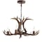 Jonathan Y Eldora 26" 4-Light Rustic Farmhouse Adjustable Resin Antler LED Chandelier, Brown JYL6301A - alternate 1