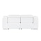 Homeroots 76in White and Silver Italian Leather Power Reclining Loveseat 633747 - alternate 3