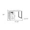 Homeroots 47" White and Black Wood and Metal Sled Computer Desk 489908 - alternate 2