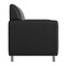 Flash Furniture Agent Black LeatherSoft Reception Loveseat with Right Side Charging Bank, Includes 2 Outlets, 2USB BT-827U-2-BK-CHR-GG - alternate 4
