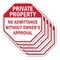 Signmission Private Property No Admittance With, 10 inch X 10 inch, Aluminum Metal Signs, 5PK OC-A-5Pack-10-145 - alternate 1