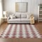 Homeroots 3' X 5' Burgundy Geometric Washable Indoor Outdoor Area Rug 577025 - alternate 3