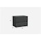 Homeroots Modern Gray Woodgrain Finish 2 Drawer Nightstand 370735 - alternate 3