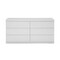 Homeroots 63" White Solid Wood Six Drawer Double Dresser 370684 - alternate 1
