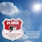 Signmission 24 Hour Surveillance Shield Sign Video S, 12 Inch X 12 Inch, Plastic Sign SHI-P-12-348 - alternate 2