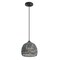 Jonathan Y Campana 8.25" 1-Light Bohemian Modern Woven Rope/Iron LED Pendant, Gray JYL6512D - alternate 5