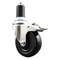 Service Caster 4 Inch 316SS Hard Rubber Swivel 1-5/8 Inch Expanding Stem Caster Lock Brake SCC SCC-SS316TTLEX20S414-HRS-158 - alternate 1