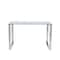 Homeroots Pro Mod Clear Glass and Polished Stainless Steel Desk 400740 - alternate 5