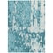 Homeroots 3' X 5' Teal Blue And Ivory Abstract Washable Indoor Outdoor Area Rug 613374 - alternate 4