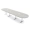 Skutchi Designs 14 Person Conference Table With Power Unit | 14' Racetrack Table | Harmony Series HAR-RAC-48X168-T-K458-ESIL - alternate 1