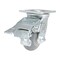 Vestil Thermoplastic Rubber Swivel With Total Brake Caster 4 In. x 2 In. 485 lb Light Gray CST-VE-4X2TPR-SWTB - alternate 1