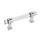 Amerock Glacio 3-3/4 in 96 mm Center-to-Center Clear/Polished Chrome Cabinet Pull BP36654C26 - alternate 1