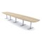 Skutchi Designs Arc Boat Conference Table With Power, 48 in W, 240 in L HAR-ABOT-48X240-T-K525-NA - alternate 1