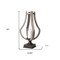 Homeroots 25" Brown Distressed Geometric Solid Wood Metal And Glass Tabletop Hurricane Candle Holder 608557 - alternate 3