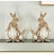 Homeroots Set Of Two 7" Brown and White Polyresin Rabbit Figurine, 2PK 518101 - alternate 2