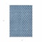 Homeroots 5' X 8' Denim Blue And Ivory Geometric Washable Indoor Outdoor Area Rug 596094 - alternate 3