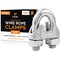 Xpose Safety Wire Rope Clamp for Stainless Steel 1/4in Galvanized U Bolt Cable Clips, 48PK GCC14-48-X-S - alternate 1