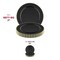 Smarty Had A Party 7" Black with Gold Pearl String Round Disposable Plastic Salad Plates, 120PK 8877-BG-CASE - alternate 4