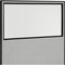 Global Industrial Interion Office Partition Panel With Partial Window, 60-1/4W x 96H, Gray 695790WGY - alternate 2