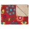 Homeroots 50" X 70" Red Floral Cotton Quilted Kantha Throw Blanket with Embroidery 544552 - alternate 1