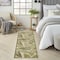 Homeroots 8' Ivory And Green Palm Leaf Indoor Outdoor Runner Rug 548044 - alternate 5