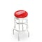 Holland Bar Stool Co 30" Chrome 2-Ring Detroit Red Wings Swivel Bar Stool, Accent Ring L7C3C30DetRed - alternate 1