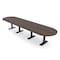 Skutchi Designs 14ft Racetrack Conference Table With Power | Harmony Series | 14 Person Meeting Room Table HAR-RAC-48X168-T.BK-H3041-NA - alternate 1