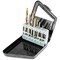Performance Tool 10 pc. Screw Extractor Set, HSS Drill Bits, CRV Extractors W8697 - alternate 1