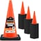 Xpose Safety Traffic Safety Cone, 28 in, PVC Plastic, 10 lb Weighted Base, DOT Approved, Orange, 48 pk OTC28-10L-48-X - alternate 1