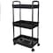 Organize It All 3 Tier Rolling Cart in Black 15261-BLACK - alternate 1