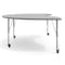 Flash Furniture Commercial Adjustable Height Kidney Activity Table with Locking Casters-Gray XU-A4872-KIDNY-GRY-T-P-CAS-GG - alternate 4