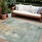 Homeroots 10' X 14' Blue Copper And Gray Abstract Washable Indoor Outdoor Area Rug 605499 - alternate 1