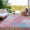 Homeroots 10' X 14' Blush Ivory And Blue Abstract Washable Indoor Outdoor Area Rug 617394 - alternate 6