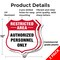 Signmission Restricted Area Shield Sign Authorized P, 12 inch X 12 inch, Plastic Sign, 2PK SHI-P-2PACK-12-456 - alternate 4