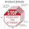 Signmission Stop Please Wait for Attendant, 10 inch X 10 inch, Aluminum Metal Signs, 5PK OC-A-5Pack-10-234 - alternate 3