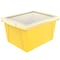 Storex 4 Gallon Storage Bin with Lid, Yellow 61410U06C - alternate 1