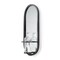 Homeroots 19" Black And Clear Glass Bottle Metal And Mirrored Glass Oval Wall Vase 608652 - alternate 1